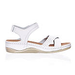 Сандалії жіночі шкіряні Tellus 25-07W Білі, фото 2