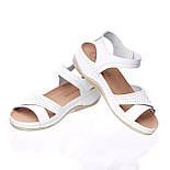 Сандалії жіночі шкіряні Tellus 25-07W Білі, фото 8