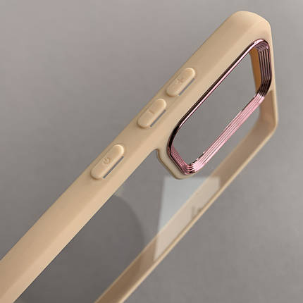 Чохол для Samsung Galaxy A52s прозорий з бортиком для камери чохол на самсунг а52с бежевий k6h, фото 2