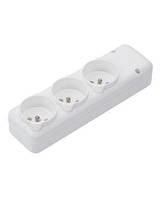 Колодка 3 гнізда 16 А без заземлення біла Ne-Ad 3015-К