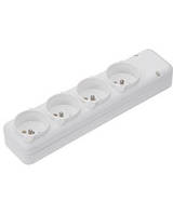 Колодка 4 гнізда 16 А без заземлення біла Ne-Ad 3019-К