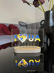 Нічник I Love UA- прінт 14*12 см