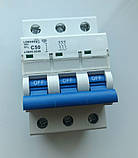 Автоматичний вимикач малогабаритний 3 полюси 3P 50A Lemanso LCB45-3C50 тип С 50Гц, фото 8