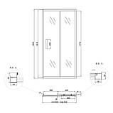 Душові двері в нішу Lidz Aria SD90x185.CRM.FR, скло Frost 5 мм, фото 2