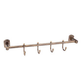 Тримач длярушника Qtap Liberty 4 гачка 450 мм QTLIBANT11544 Antic Bronze