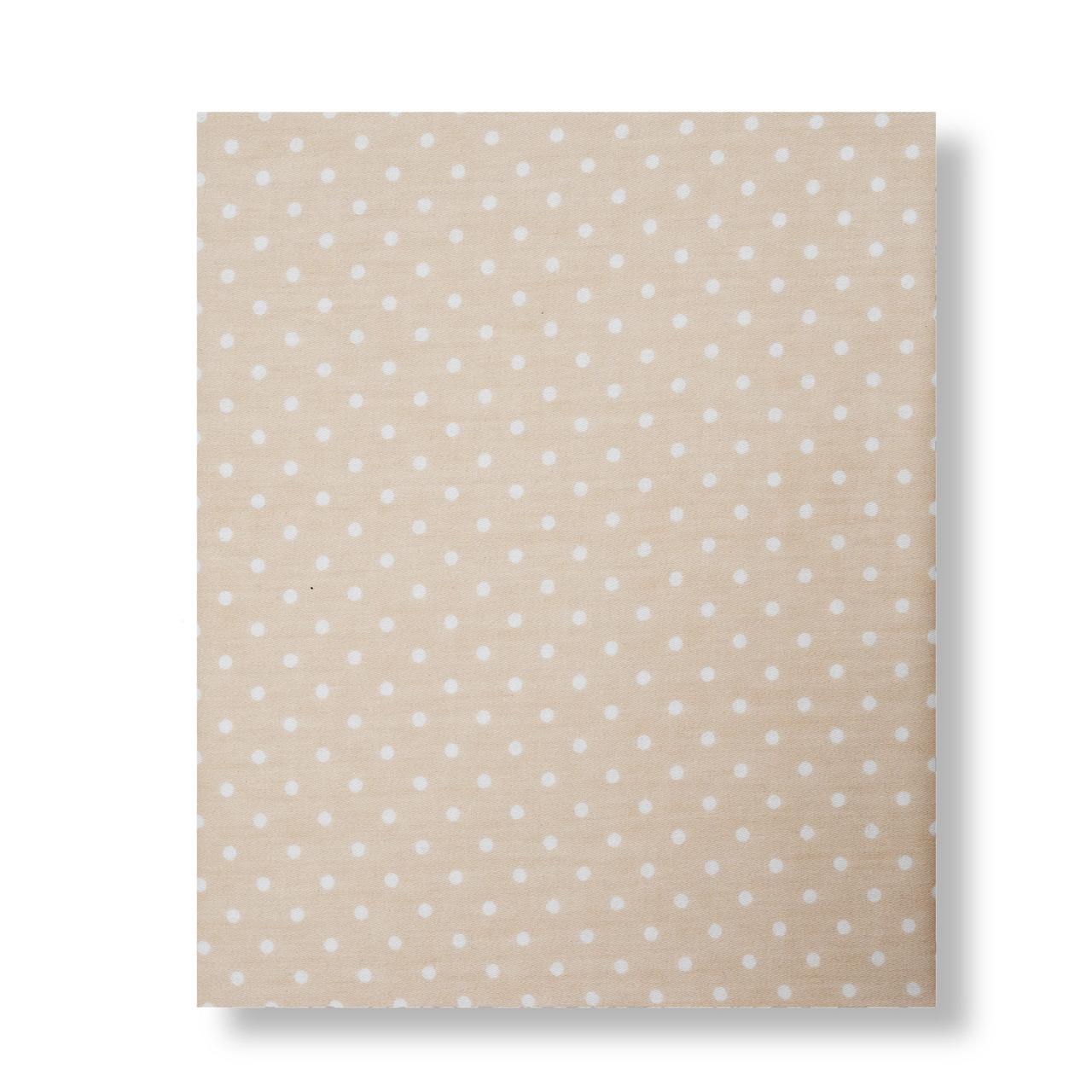 Простирадло на гумці Twins 145x75 сатин 6012-02 dots, Polka Dots / Горохи, бежевий