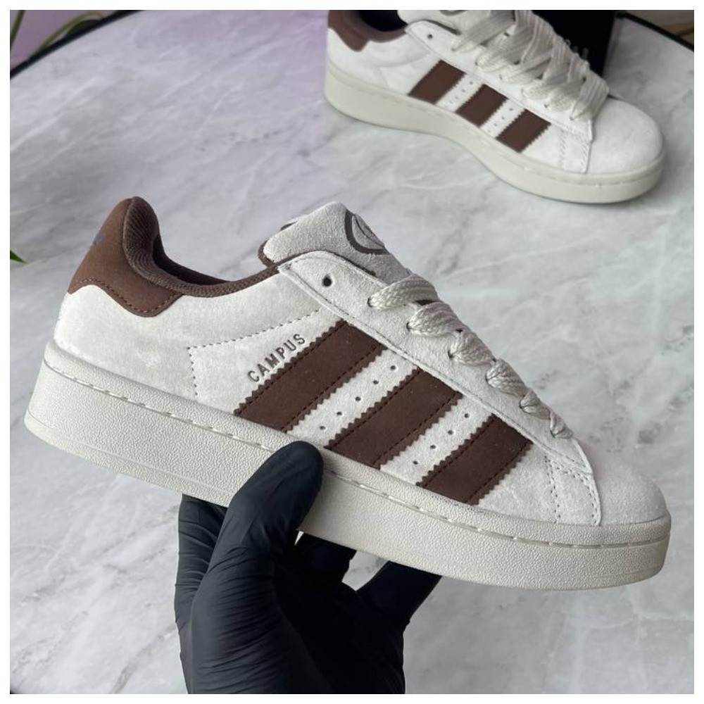 Женские кроссовки Adidas Campus 00s Beige IG5996, бежевые замшевые ...