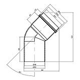 Коліно PPR каналізаційне TA Sewage 50, 45°, фото 2