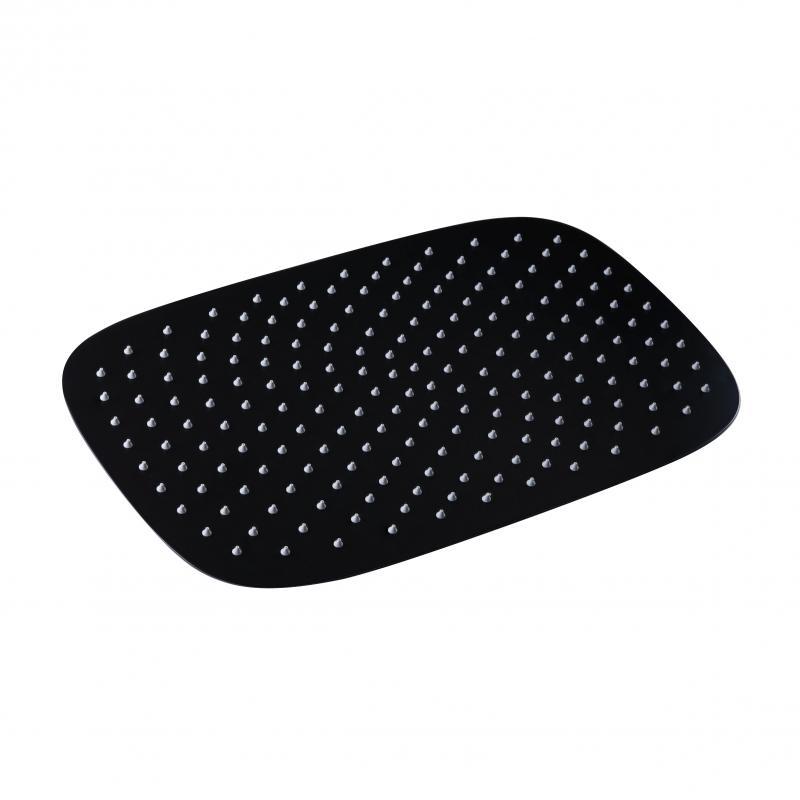 Лійка для верхнього душу Qtap Hlavova 500х300 мм прямокутна QTHLAS500N1ZBB Black Matt, фото 1