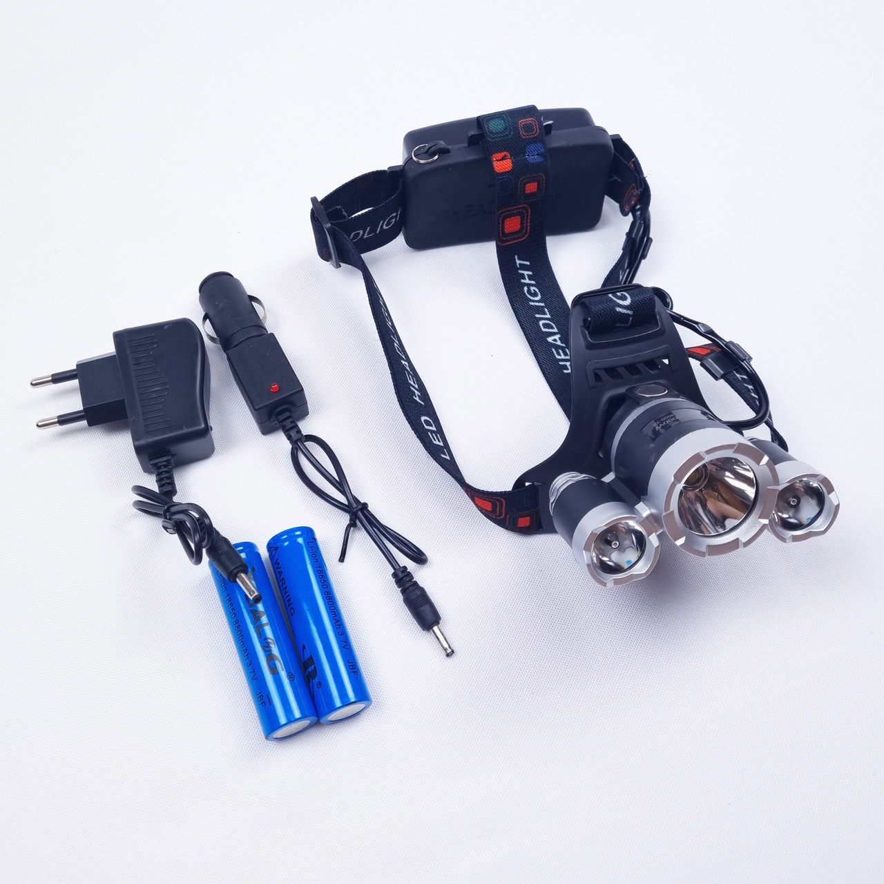 Ліхтар налобний акумуляторний Bailong RJ-3000T6 налобний ліхтарик на акумуляторі, фото 1