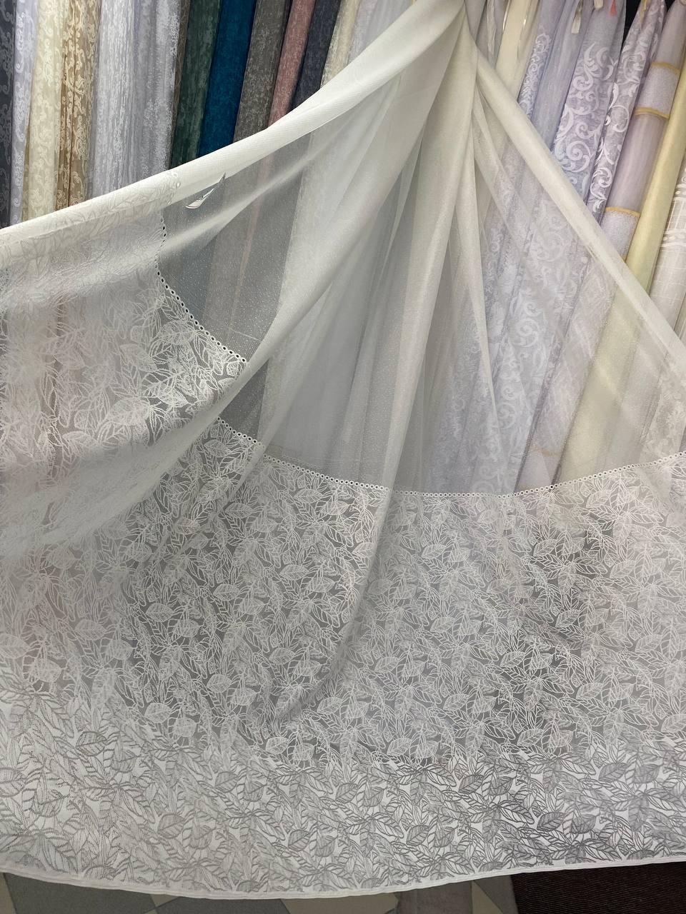Тюль жакард заввишки 2,9 м. айворі
