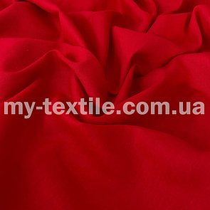 Лляна тканина однотон натуральна бавовна з віскозою 140 см Червоний