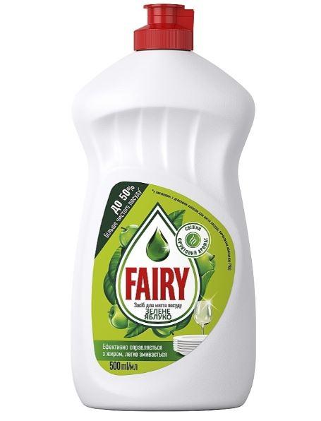 Засіб для посуду Fairy 500мл, зелене яблуко