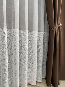 Тюль жакард заввишки 2,9 м. біла