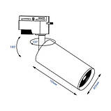 Трековий світильник під лампу GU10 Feron ML335 білий, фото 3