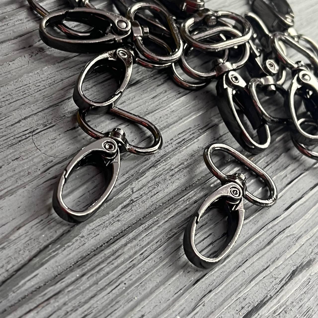 Карабін для сумки скорпіон 20 мм (Темний нікель)