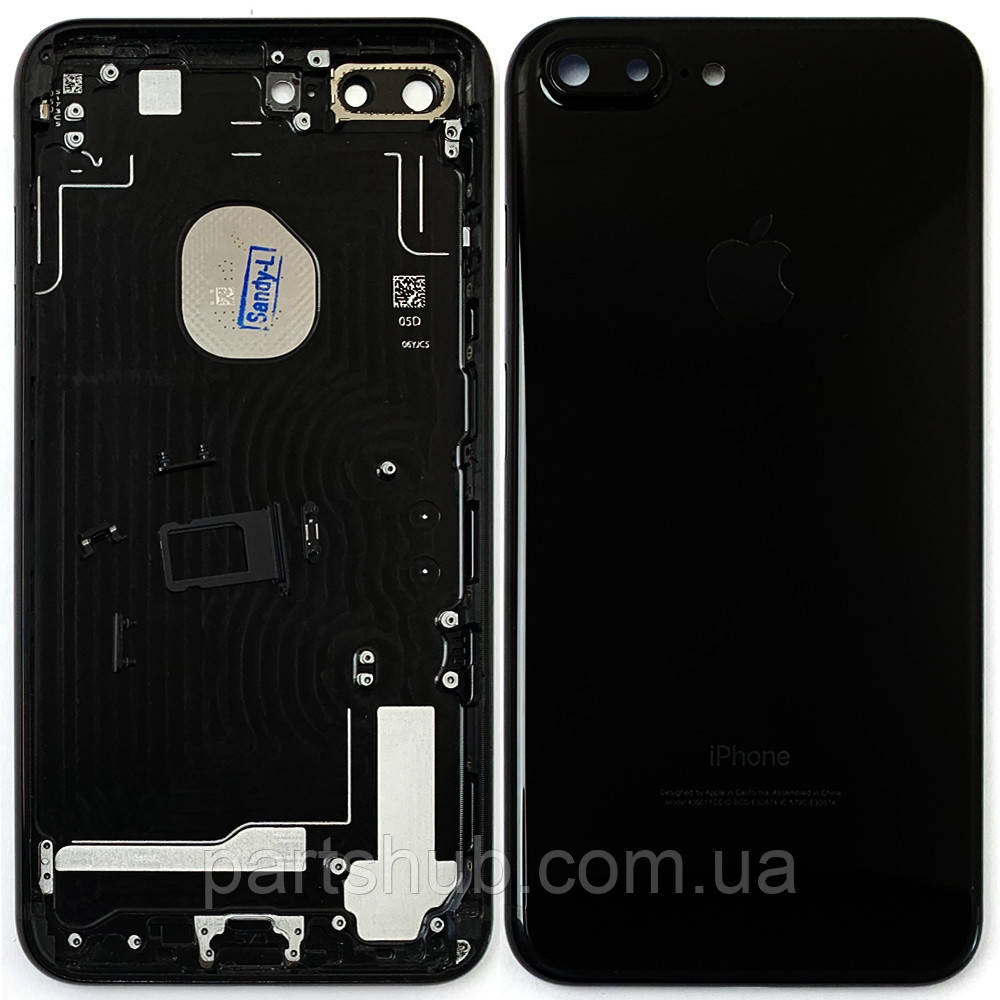 Корпус Apple iPhone 7 Plus (чорний, Jet Black оригінал Китай), фото 1