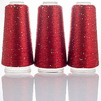 LUREX MICROPAETTE (Люрекс мікропаєтка) № 26 червоний + мультиколор (Пряжа нитки для в'язання)