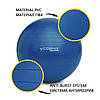 М'яч для фітнесу (фітбол) Cornix 65 см Anti-Burst XR-0021 Blue Poland, фото 7