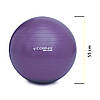 М'яч для фітнесу (фітбол) Cornix 55 см Anti-Burst XR-0016 Violet Poland, фото 9