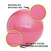 М'яч для фітнесу (фітбол) Cornix 65 см Anti-Burst XR-0023 Pink Poland, фото 7