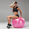 М'яч для фітнесу (фітбол) Cornix 85 см Anti-Burst XR-0251 Pink Poland, фото 10