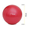 М'яч для фітнесу (фітбол) Cornix 55 см Anti-Burst XR-0018 Red Poland, фото 9