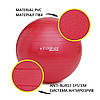 М'яч для фітнесу (фітбол) Cornix 75 см Anti-Burst XR-0028 Red Poland, фото 10