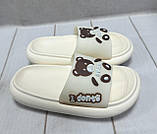 Модні дитячі шльопанці Luck Line bear бежеві 30-32, фото 2