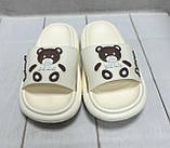 Модні дитячі шльопанці Luck Line bear бежеві 30-32, фото 4