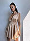 Коротке атласне плаття з розкльошеною спідницею й бретелями зав'язками (р. S, M) 66PL5723Е, фото 6