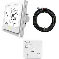 Система беспроводного управления отоплением ZigBee: термостат встроек. + реле (сухой контакт), Белый