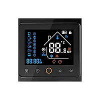 WiFi комнатный термостат для водяного/электрического теплого пола с WiFi управлением Tervix, датчик 3м, черный