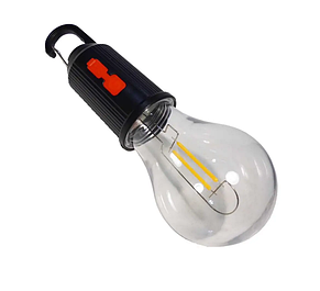 Світлодіодна LED лампочка T01 з акумулятором, карабіном та зарядкою від USB, лампочка для кемпінгу, фото 2