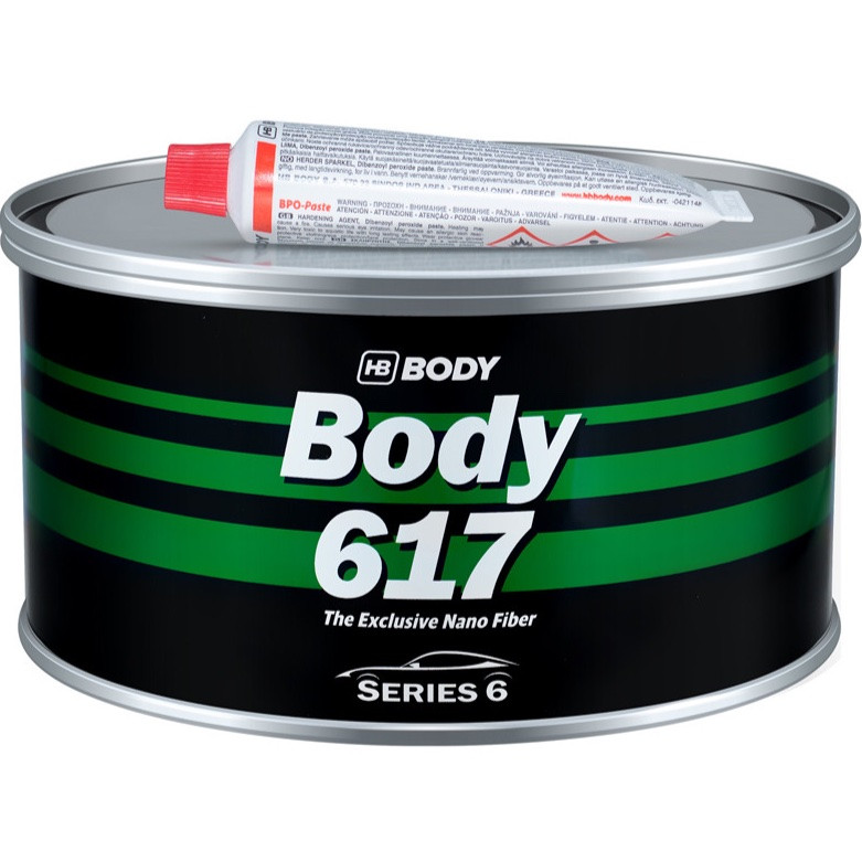 Шпаклівка з еластичним скловолокном HB BODY 617 NanoFiber, 1,8 кг