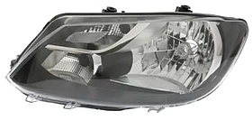 Фара ліва Volkswagen Caddy 3 10-15 (H4/PY21W/5W) TYC ел., с кор., без ламп, з кришкою