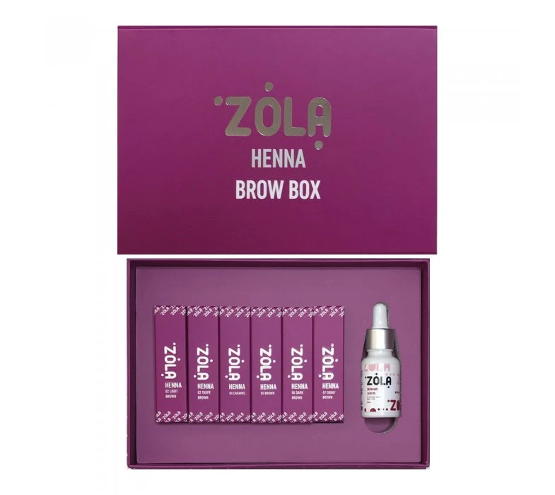 Zola Набір хни для брів, 6 шт по 5 гр