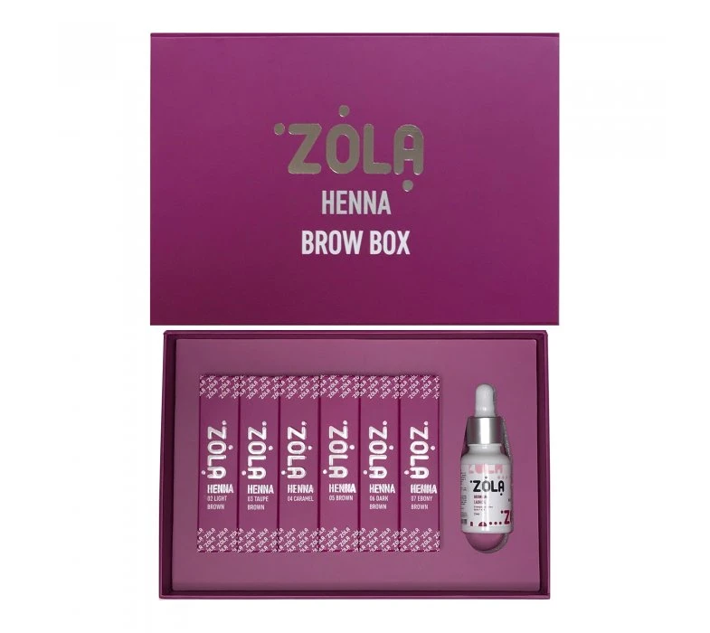 Zola Набір хни для брів, 6 шт по 10 гр