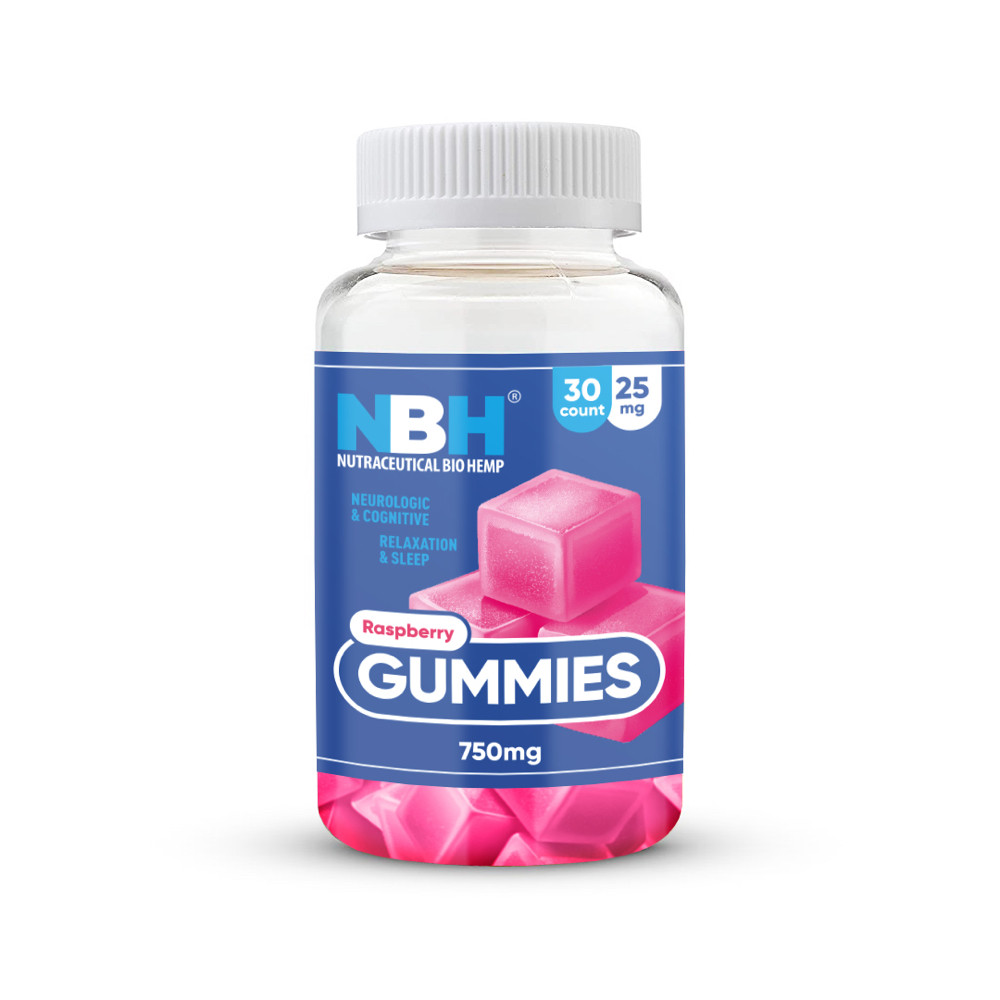 NBHemp Релакс СБД, КБД 25 mg CBD Isolate Gummies (Малина), 30 цукерок BX303, фото 1