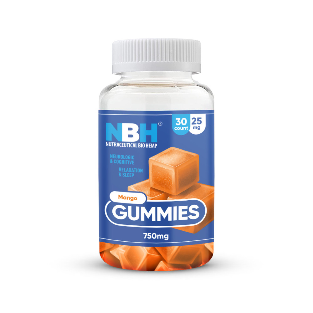 NBHemp Релакс СБД , КБД 25 mg CBD Isolate Gummies (Манго), 30 кон BX953