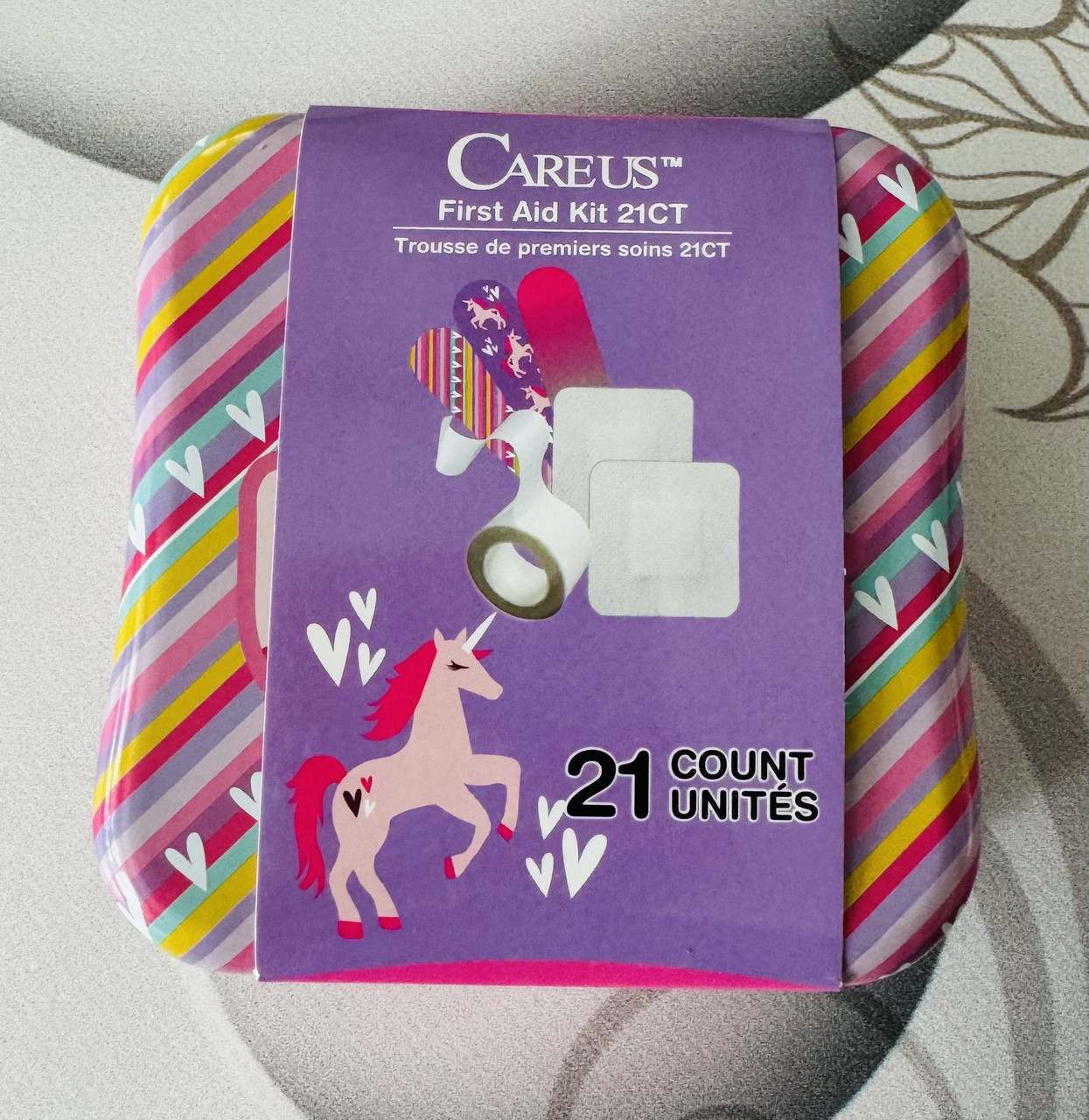 Пластирі Єдиноріг у металічному футлярі Careus First Aid Kit