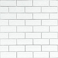 Панель стінова 70*70cm*5mm біла цегла зі сріблом (D) SW-00001502