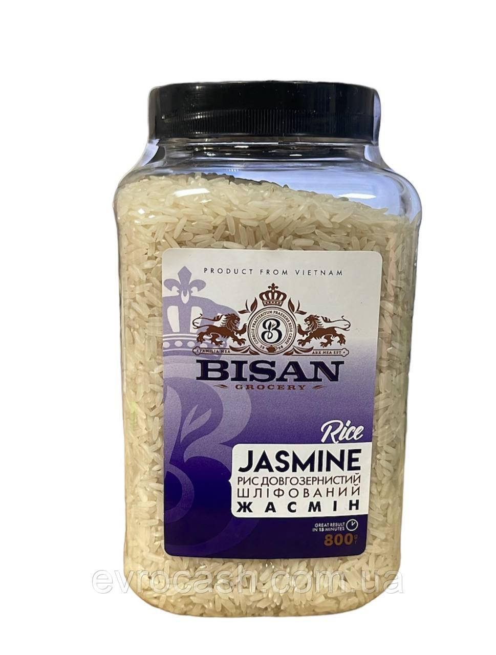 Рис довгозернистий Жасмін Bisan 800g, ящик 6шт