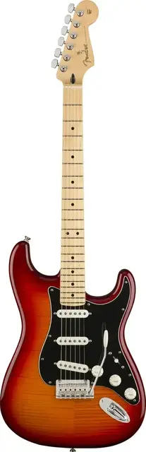 ギター Fender Player Stratocaster HSS Plus Top Fender Player HSS Plus Top Stratocaster Electric Guitar, Maple FB