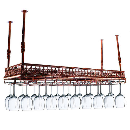 100 см Подвесной металлический держатель для бокалов вина на 40 чашек ...