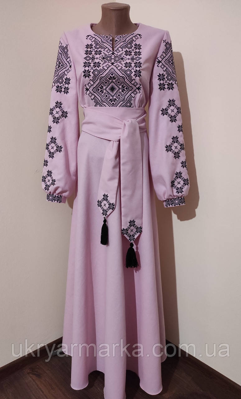 Сукня вишиванка довжиною до підлоги "Романтика"