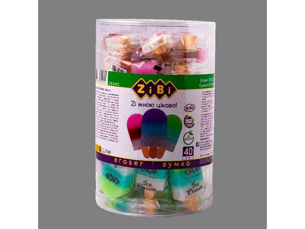 Гумка прямокутна ICE CREAM, 26х57х13мм, KIDS Line ZB.5423 ТМ ZiBi BP, фото 1