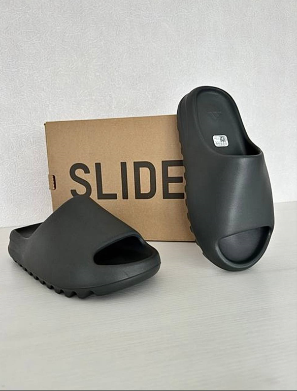 Чоловічі шльопанці Adidas Yeezy Slide Black Адідас Ізі чорні тапки тапочки сланці