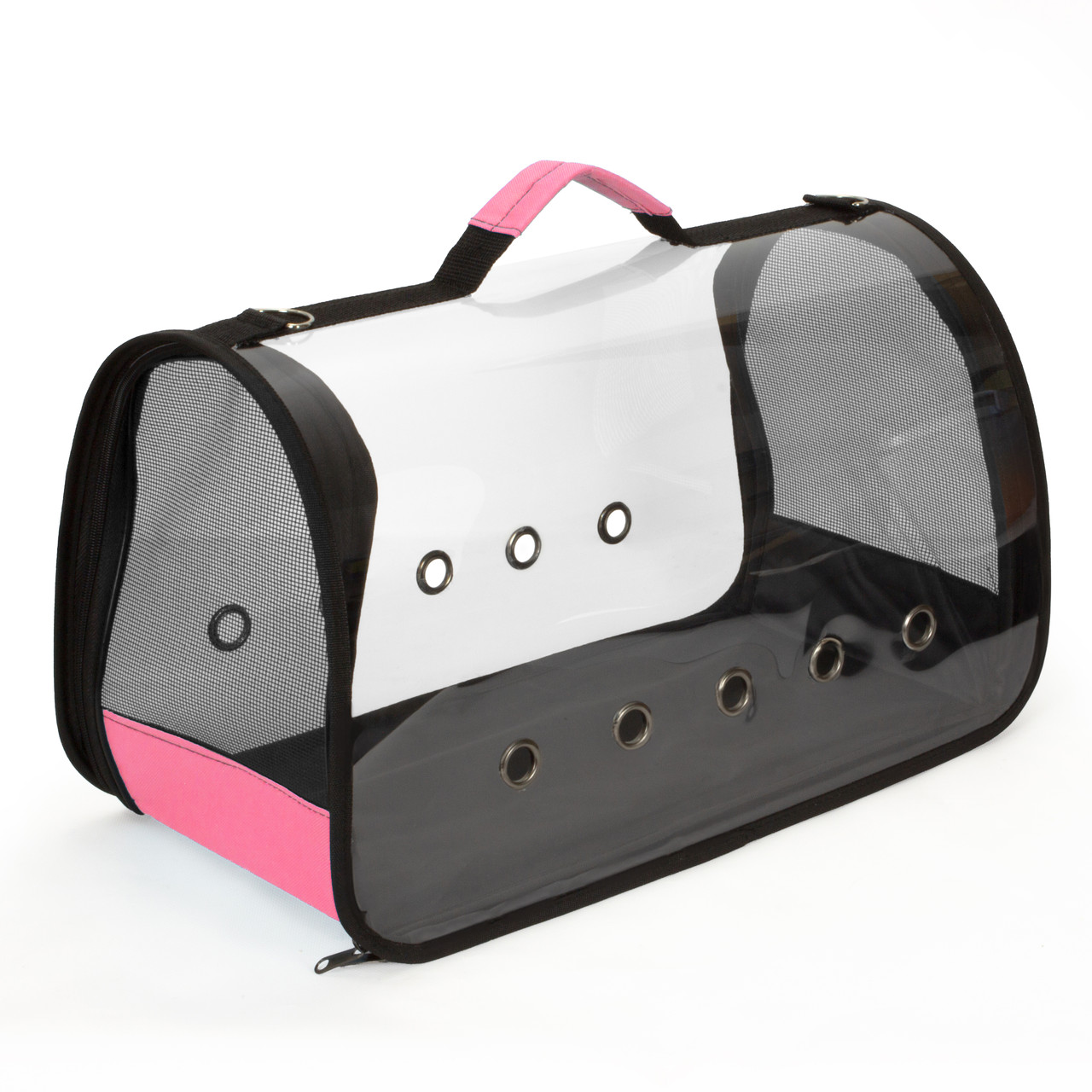 Сумка для перенесення котів та собак 44x23x27 см CosmoPet CP-10M (5 люверсів) Pink