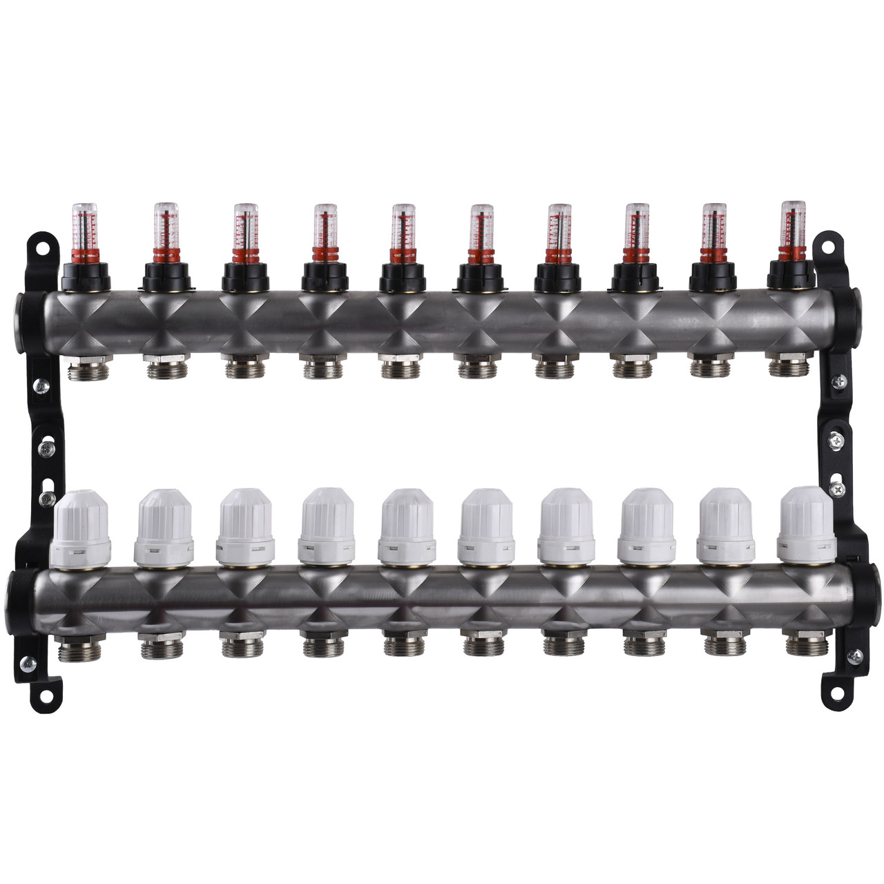 Колектор нержавіюча сталь з вимірювачем витрат ЕСО 001N 1" x10 Зроби це - Vdalo